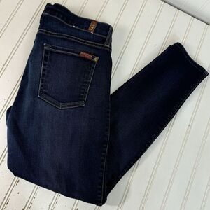 7 for all Mankind Jeans Women's 30 Blue The Ankle Skinny Mid Rise Denim